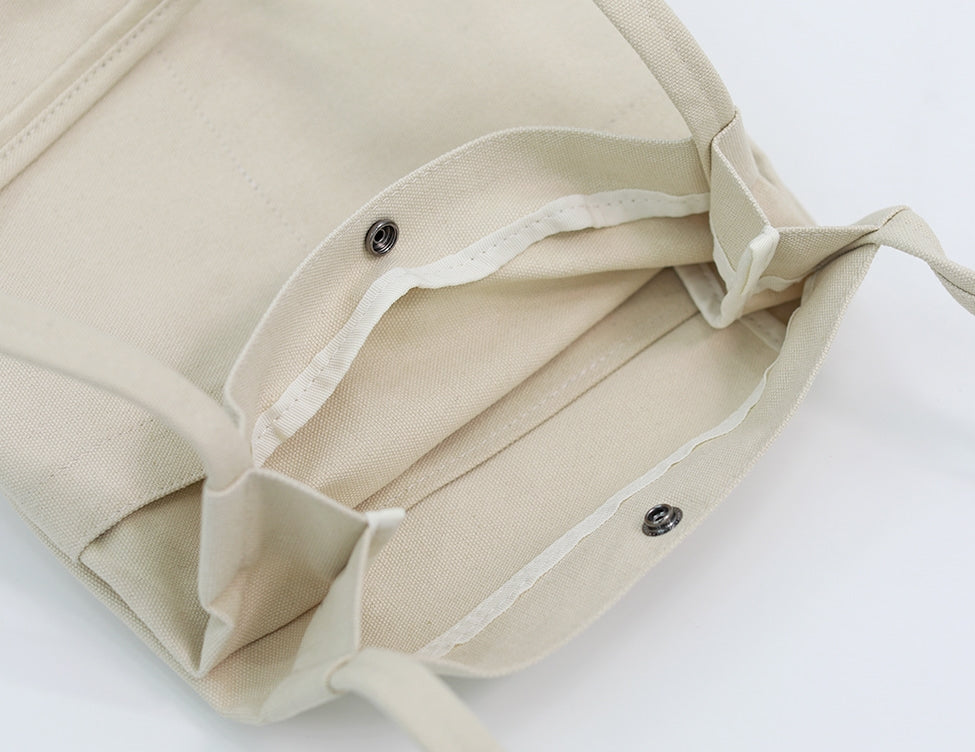 New Unisex Shoulder Eco Bags Casual Canvas Cotton Purses Made In Korea