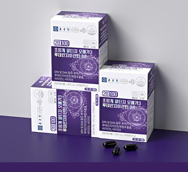 Chong Kun Dang 20100 Supercritical rTG Omega3 1000mg 30 Capsules Lutein Zeaxanthin Health Supplements Vitamins D E EPA DHA