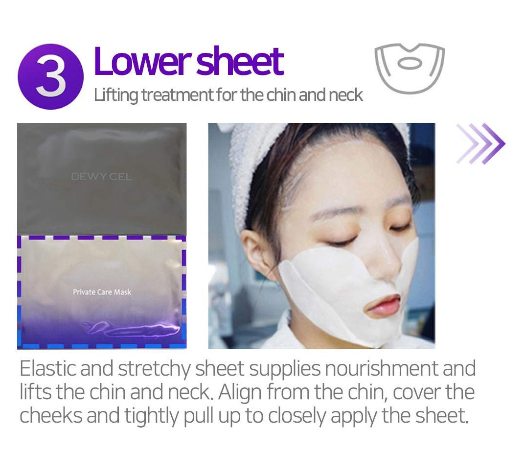 DEWYCEL Private Care Masks 3Step X 5times Treatment Hydratin Bright
