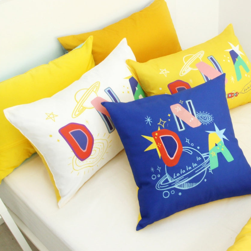 Bangtan Boys Official Goods BTS DNA Cushion Pillow Covers Cases 100% Cotton Kpop Line Friends Home Decor Bedroom