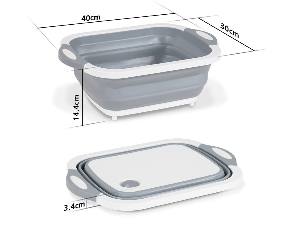 Camping Folding Cutting Board Washing dishes Versatile basket Kitchen