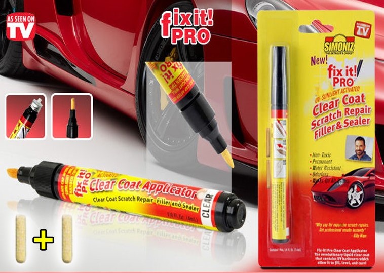 Fix it Pro Clear Coat Applicator Scratch Repair Pen Filler and Sealer