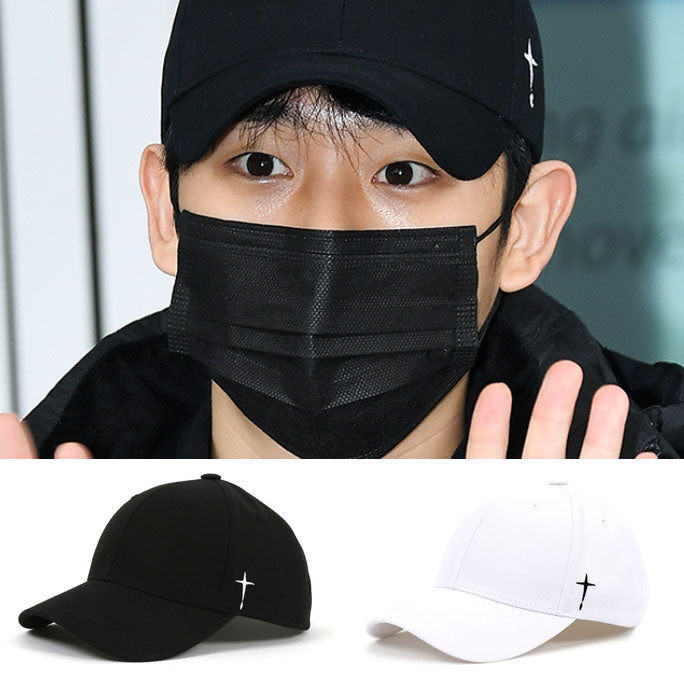 Jung Hae In Baseball Caps Cross Hats Mens Korean Actor Airport Fashion Accessories Unisex 100% Cotton Casual Adjustable