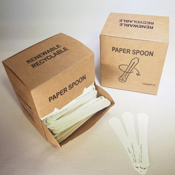 Foldable Paper Spoon Coffee Stick Teaspoon Sample Spoon 1000p Camping