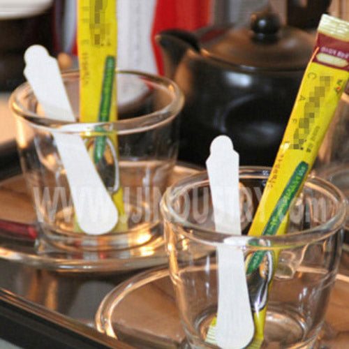 Foldable Paper Spoon Coffee Stick Teaspoon Sample Spoon 1000p Camping