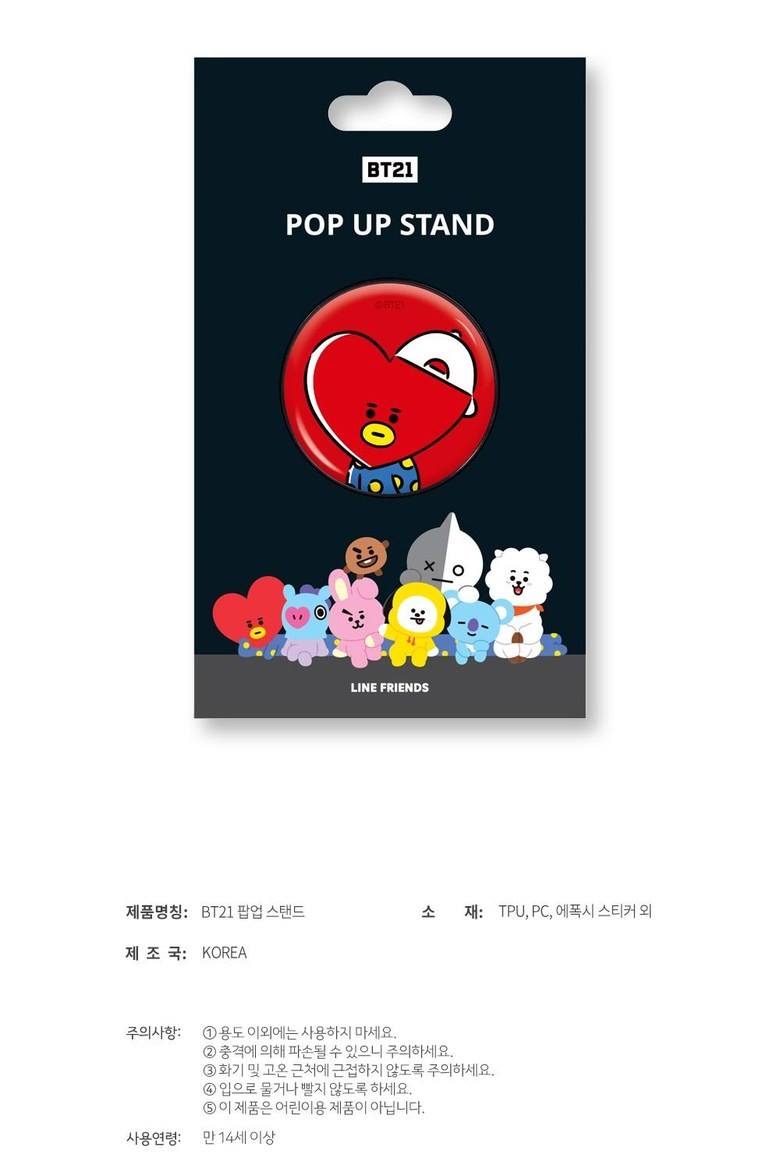 BT21 Popup Standing Smart Tok GripTok BTS Character Korea Line Friend
