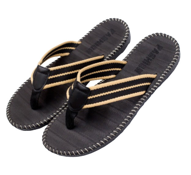 Black Mens Cotton Flip Flops Summer Sandals Shoes Thongs Beaches