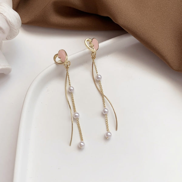 Half heart drop Earring Gift Korean jewelry Womens Accessories Fashion