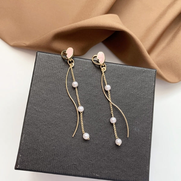 Half heart drop Earring Gift Korean jewelry Womens Accessories Fashion