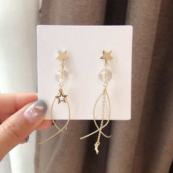 Wave Star Drop Earrings Gift Korean jewelry Womens Accessories Fashion