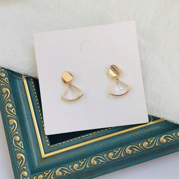 Triangle Cubic Earrings Gift Korean jewelry Womens Accessories