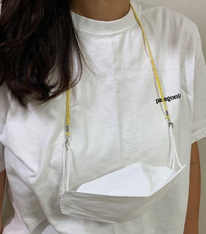 Handmade Braided String Face Masks Necklaces Adjustable Lightweight