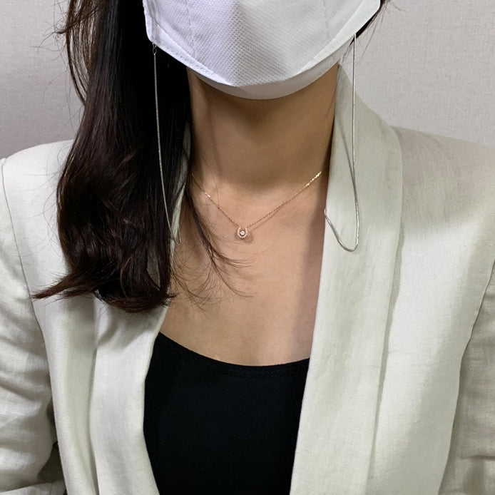 Handmade Surgical Steel Plated Face Masks Thread Necklaces Accessories