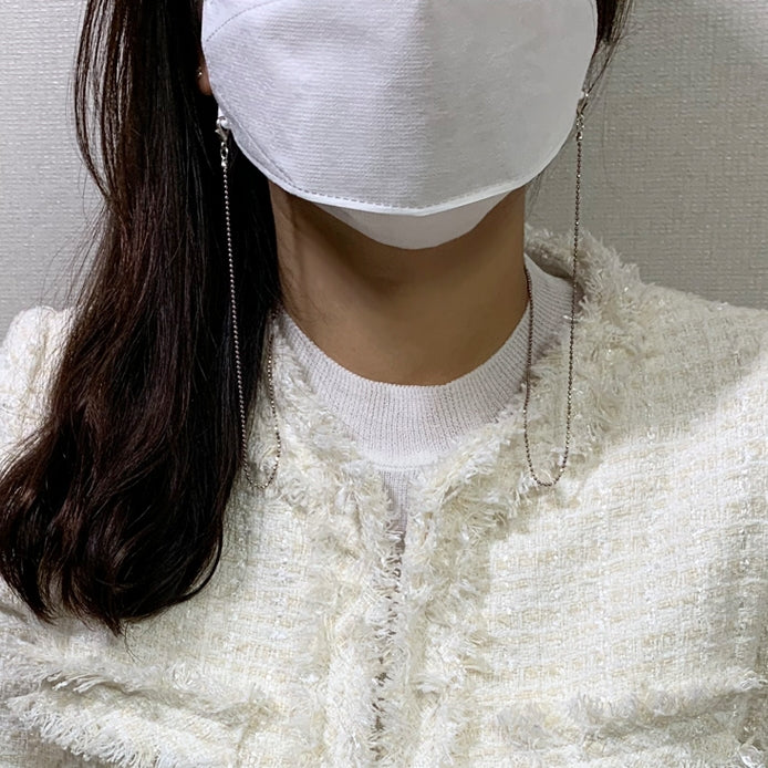 Pastel Colored Small Marble Face Masks Necklaces Beaded Accessories