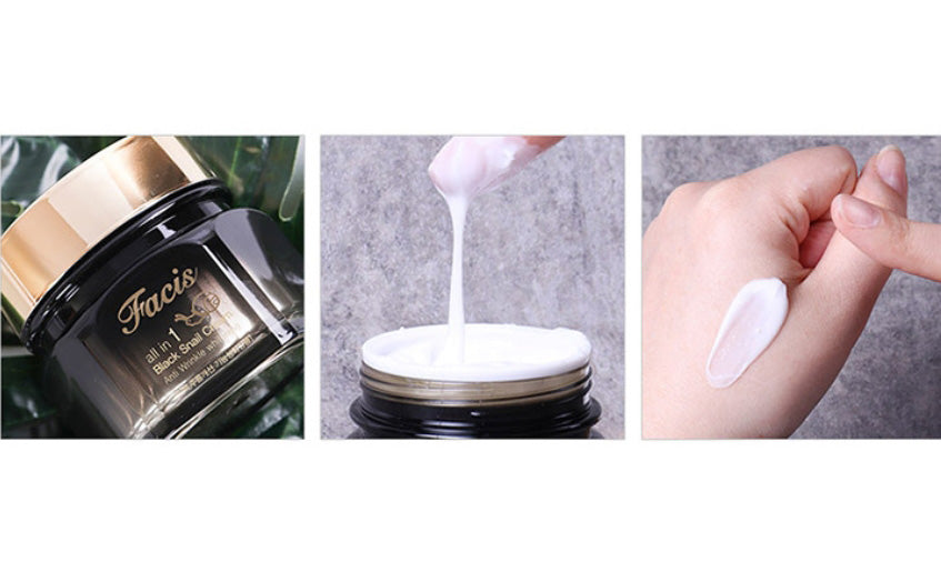 Facis All In 1 Black Snail Cream 100ml Whitening Wrinkles Skin Care Facial Face silky smooth
