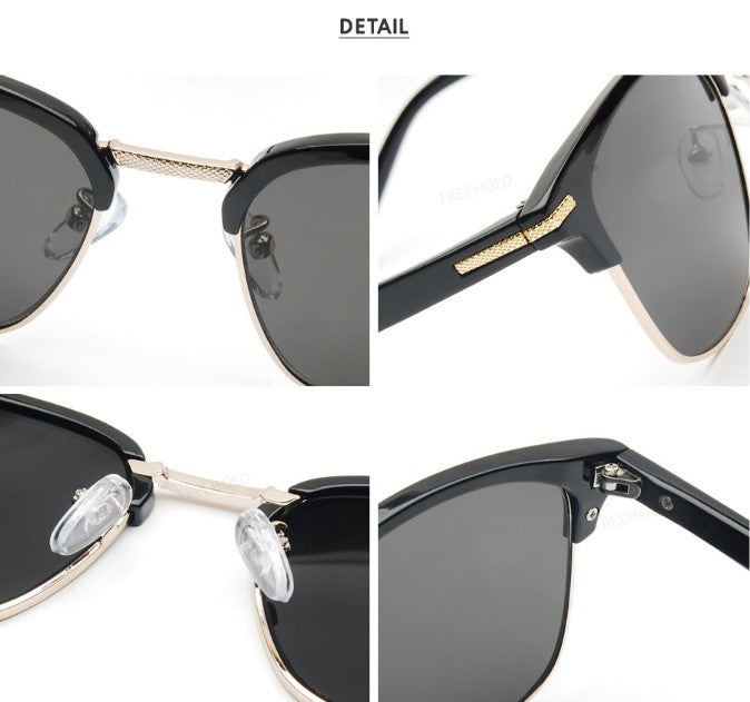 Half Frame Coolwinks Sunglasses Semi-Rimless Rimmed Unisex Wayfarer