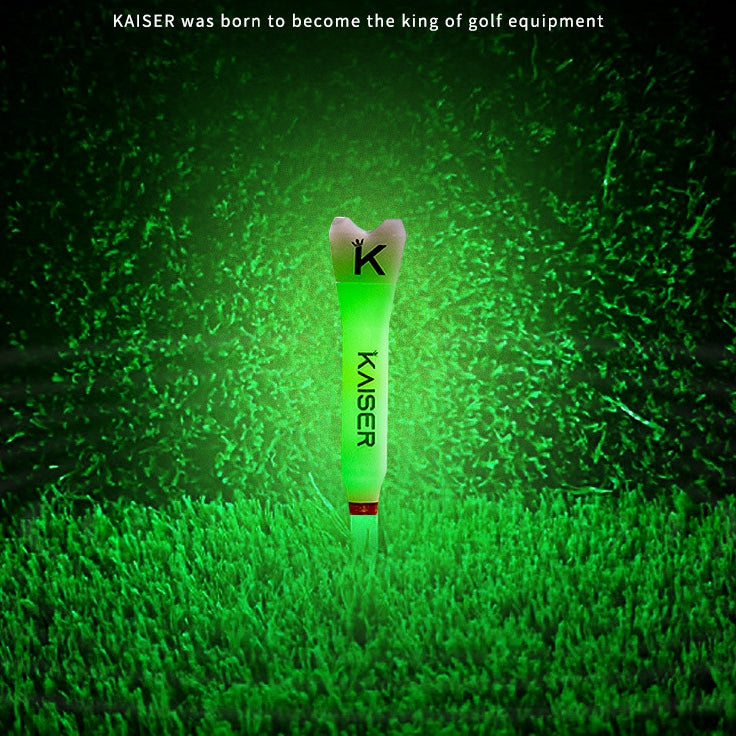KAISER T1 Golf Tees Day Night Gifts Accessory Sets/ Long 1pcs+Short 1pcs/ distance increase luminous anti-slicing Height fix Holders Glow in Dark Light up Flashing Made in Korea