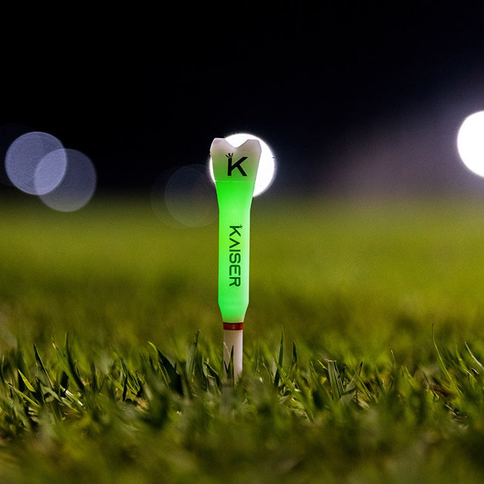 KAISER T4 Golf Tees Day Night Gifts Accessory Sets/ Long 4pcs+Short 3pcs/ distance increase luminous anti-slicing Height fix Holders Glow in Dark Light up Flashing Made in Korea