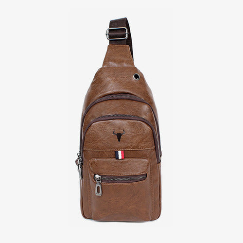 Synthetic Leather Sling Bags Messengers Travel Backpacks Mens