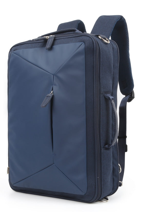 Navy Multi 3-Way Business Briefcases Backpacks Shoulder Bags Sqaure