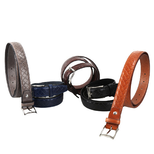 Camel Mesh Leather Belts Mens Accessories Buckle Business Casual Suit