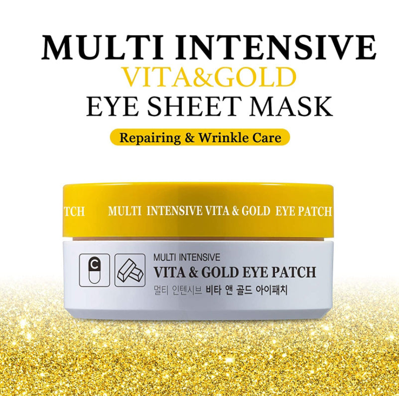 HANI x HANI Multi Intensive Vita & Gold Eye Patch 60ea Skincare Facial Anti Wrinkles Dark Circles Elasticity Firming Elasticity Moisture Hyaluronic Acid