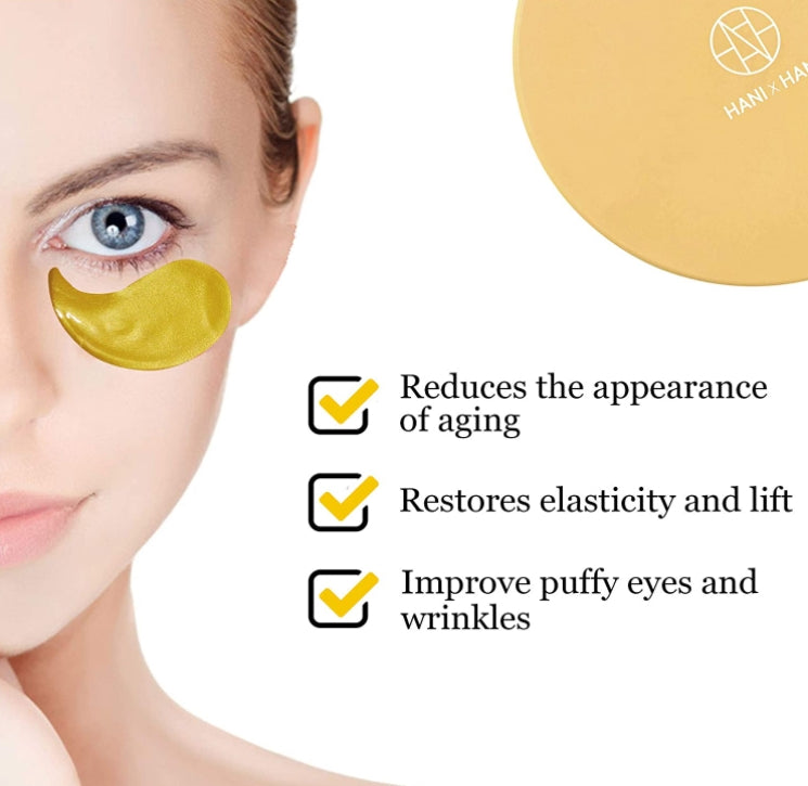 HANI x HANI Multi Intensive Vita & Gold Eye Patch 60ea Skincare Facial Anti Wrinkles Dark Circles Elasticity Firming Elasticity Moisture Hyaluronic Acid