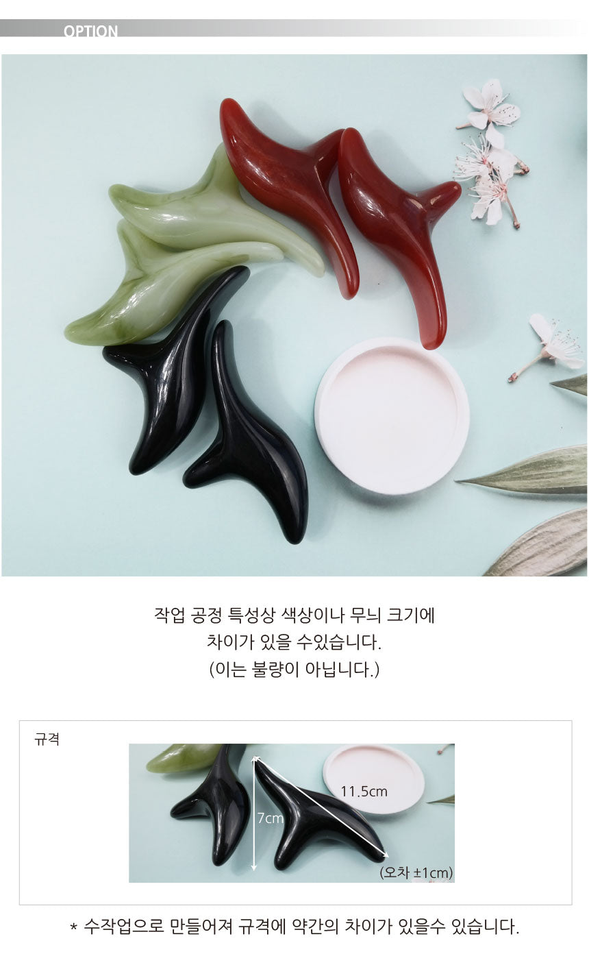 Triangular cone Meridian Scraping Body acupressure 6P Hand Foot care