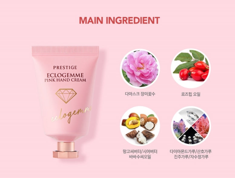 It's Skin Prestige Eclogemme Pink Hand Cream Set Rose Scent Hand Care