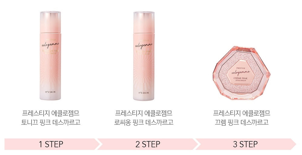 ITS SKIN Prestige Eclogemme Pink Descargot 3 Special Sets Skincare
