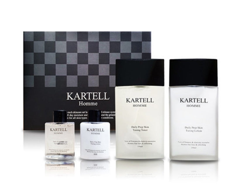 KARTELL Homme Daily Prep Skin Tuning 2 Set Dry Skincare Texture Barrier Mens Moisture