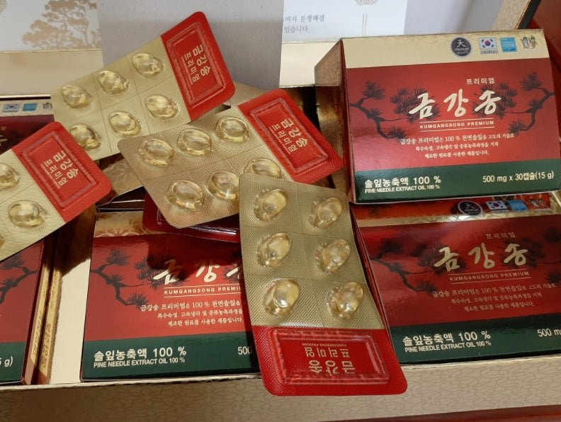 KUMGANGSONG PREMIUM 500mg Korean Healthcare Food Supplements Pine tree Gifts 180 Capsules
