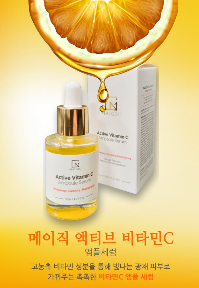 MAIGIC Active Vitamin C Ampoule Serum 30ml Skincare Elasticity Whitening Moisture