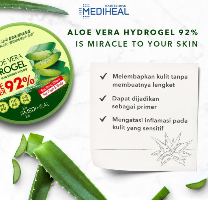 MEDIHEAL ALOE VERA HYDROGEL 300ml Soothing Gel Womens Skincare Facial