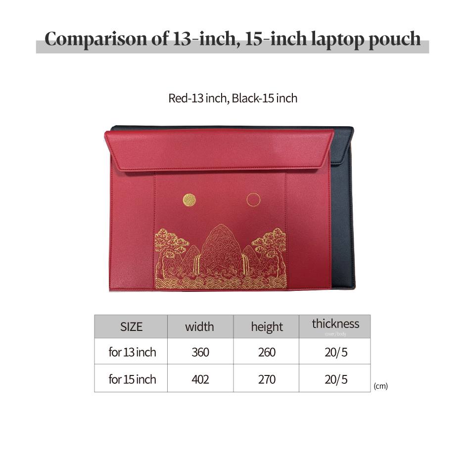 Korean traditional patterns Irworobongdo 13inch 15inch Laptop Pouch