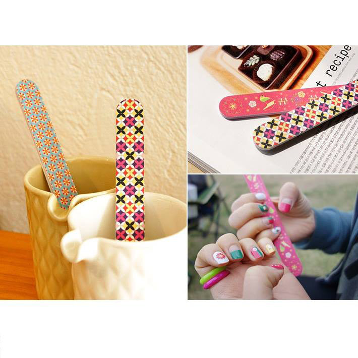 Korean traditional Pattern Nail File Beauty Tools Hand care Womens
