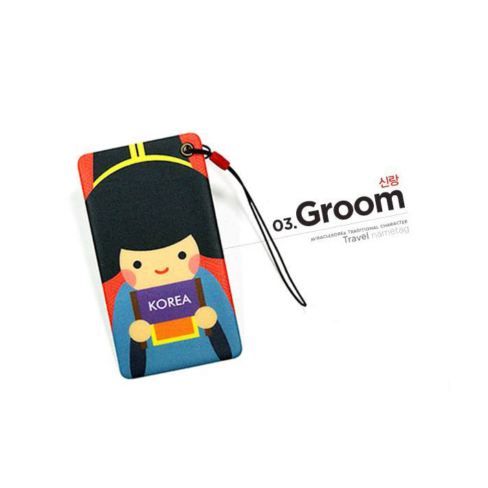 Korean Traditional Character Name Tag Traveling Suit Case Luggage
