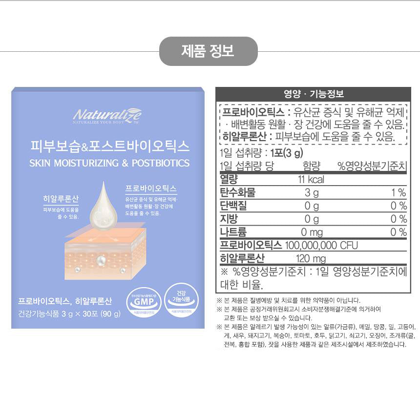 Naturalize Skin Moisturizing & PostBiotics Health supplement Skin care