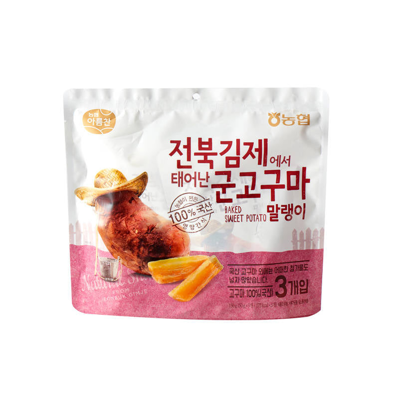 Korean healthy 100% real Baked Dried Sweet Potato Chewy snack K-foods