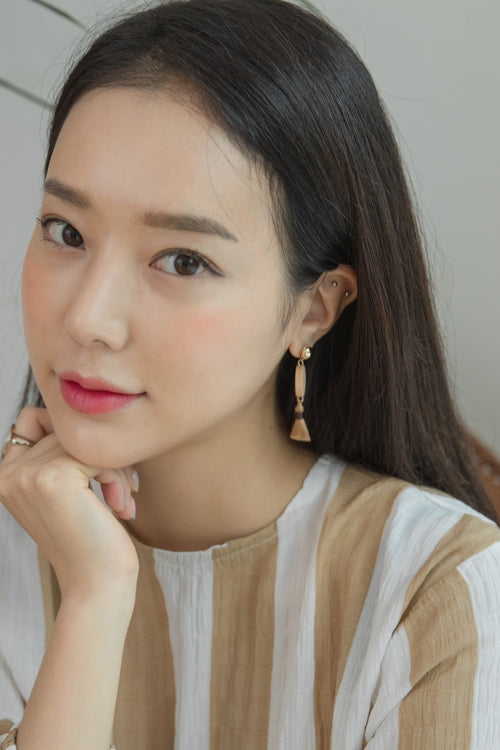 Wood Tassel Earrings