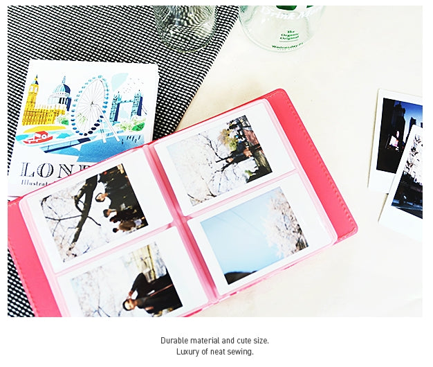 LOVELYBORN Ribbon Mini Albums Photo Picture Name Card Holders Cases