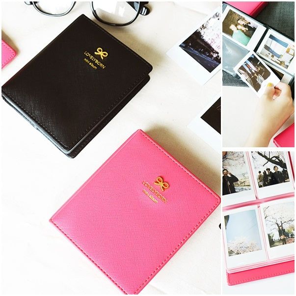 LOVELYBORN Ribbon Mini Albums Photo Picture Name Card Holders Cases