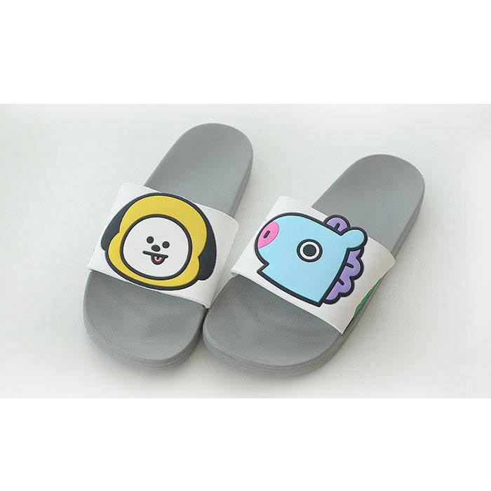 BT21 White Character Bathroom Slippers Shoes Chimmy&Mang Couple