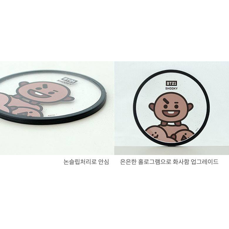 BT21 Coaster Character SHOOKY Bottle Homeware Tea Kitchen Drinkware