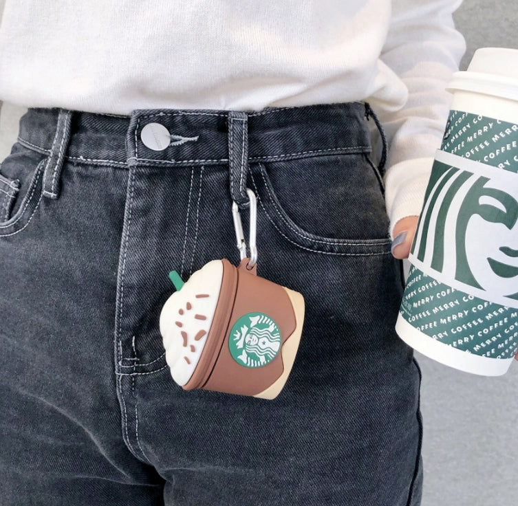 Starbucks Coffee AirPods Protective Cover Case For Apple Silicone Hot