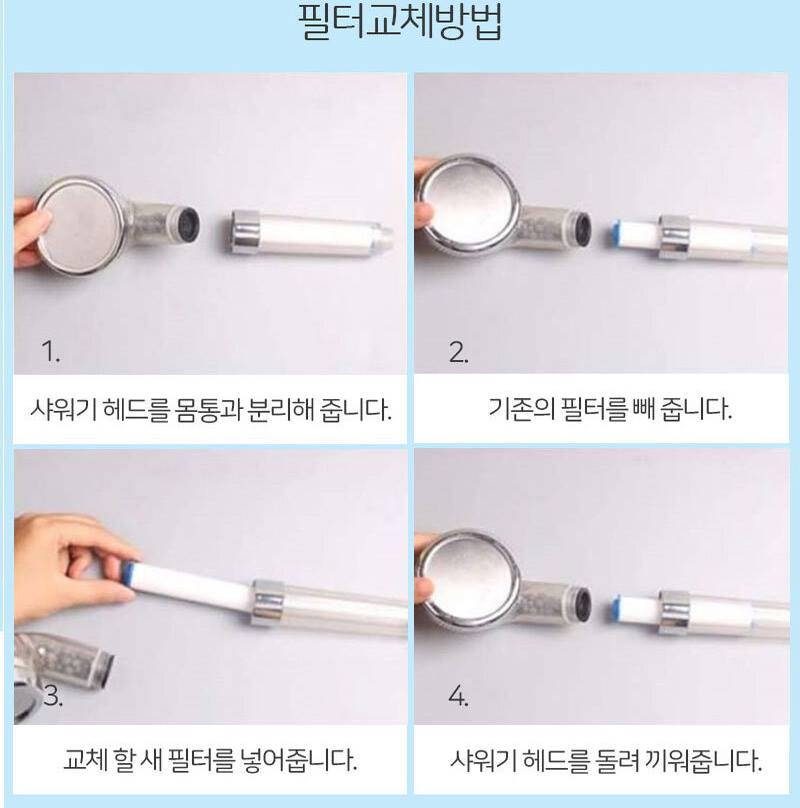 ON-OFF Shower Head Water Saving Filter Set Nozzle High Pressure 3 Mode