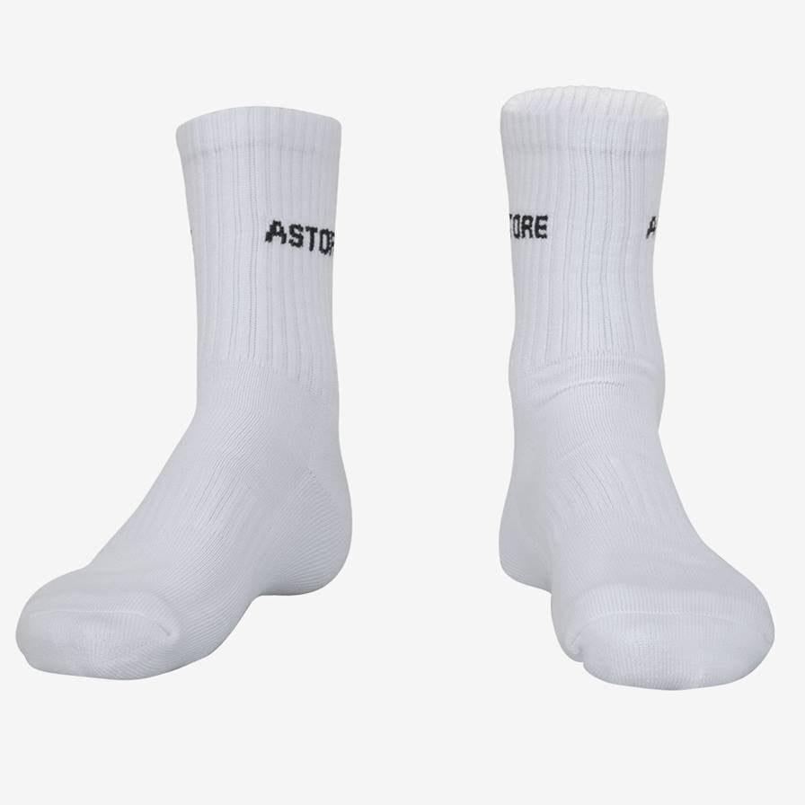 ASTORE Sports White Socks Middle type Running Health Basketball Foots