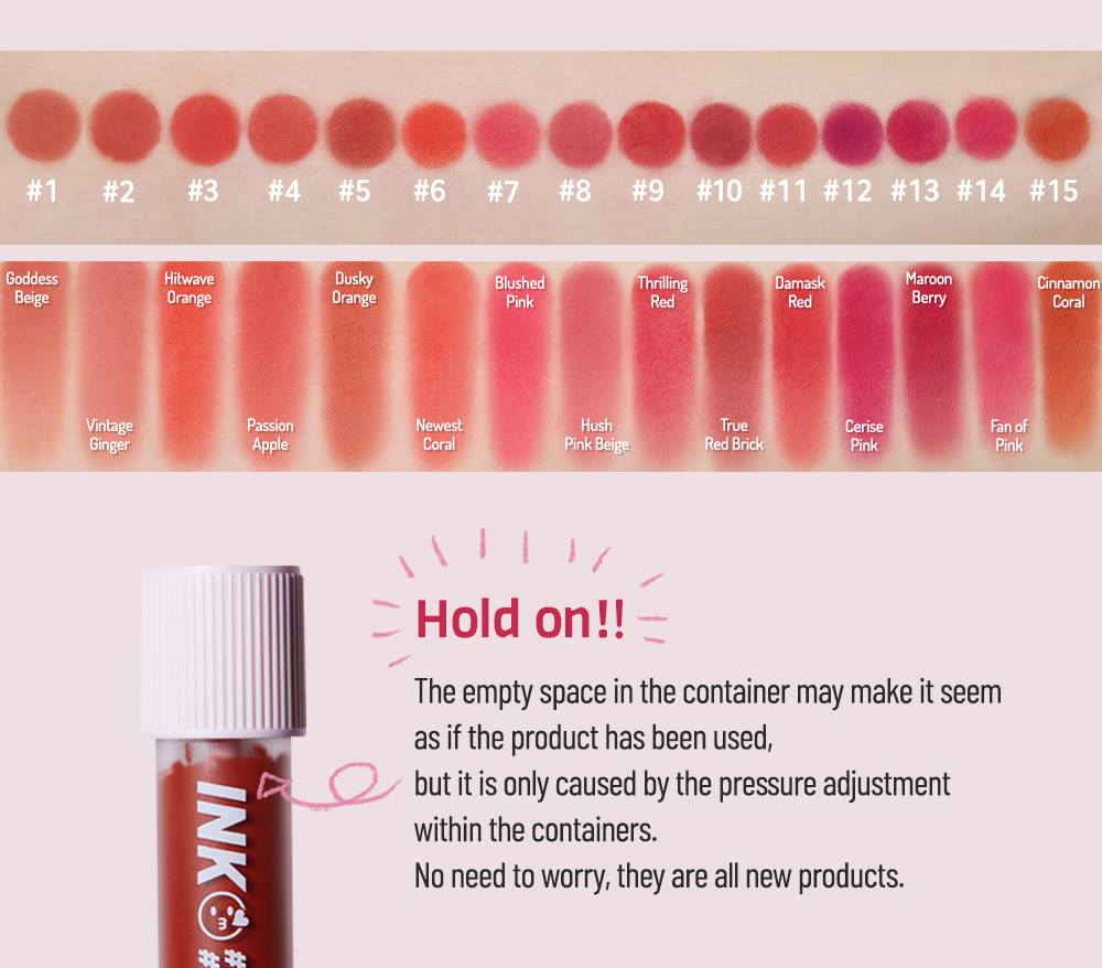 PERIPERA Ink Matte Blur Tint 06 Newest Coral 3.8g Makeup Tools Beauty