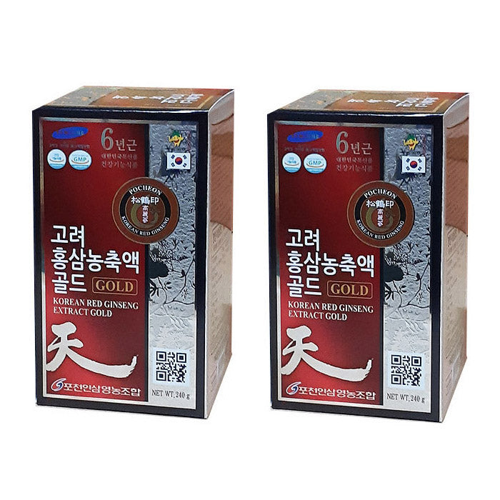 3 Bottles POCHEON Korean Red ginseng Extract Gold 240g Health supplements blood flow memory antioxidant immunity fatigue improvement Drink Study