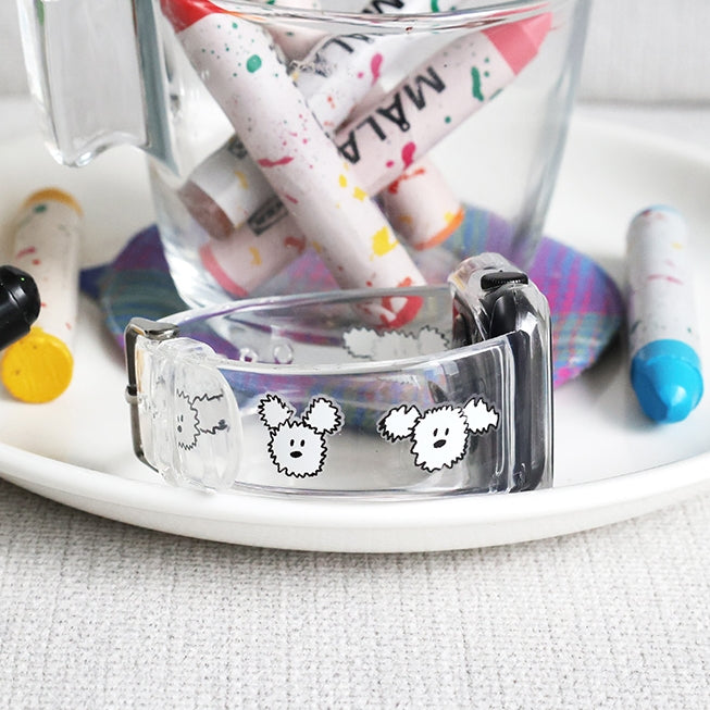 Clear Apple Watches Straps For 38-40mm TPU Bands Cute Characters Print